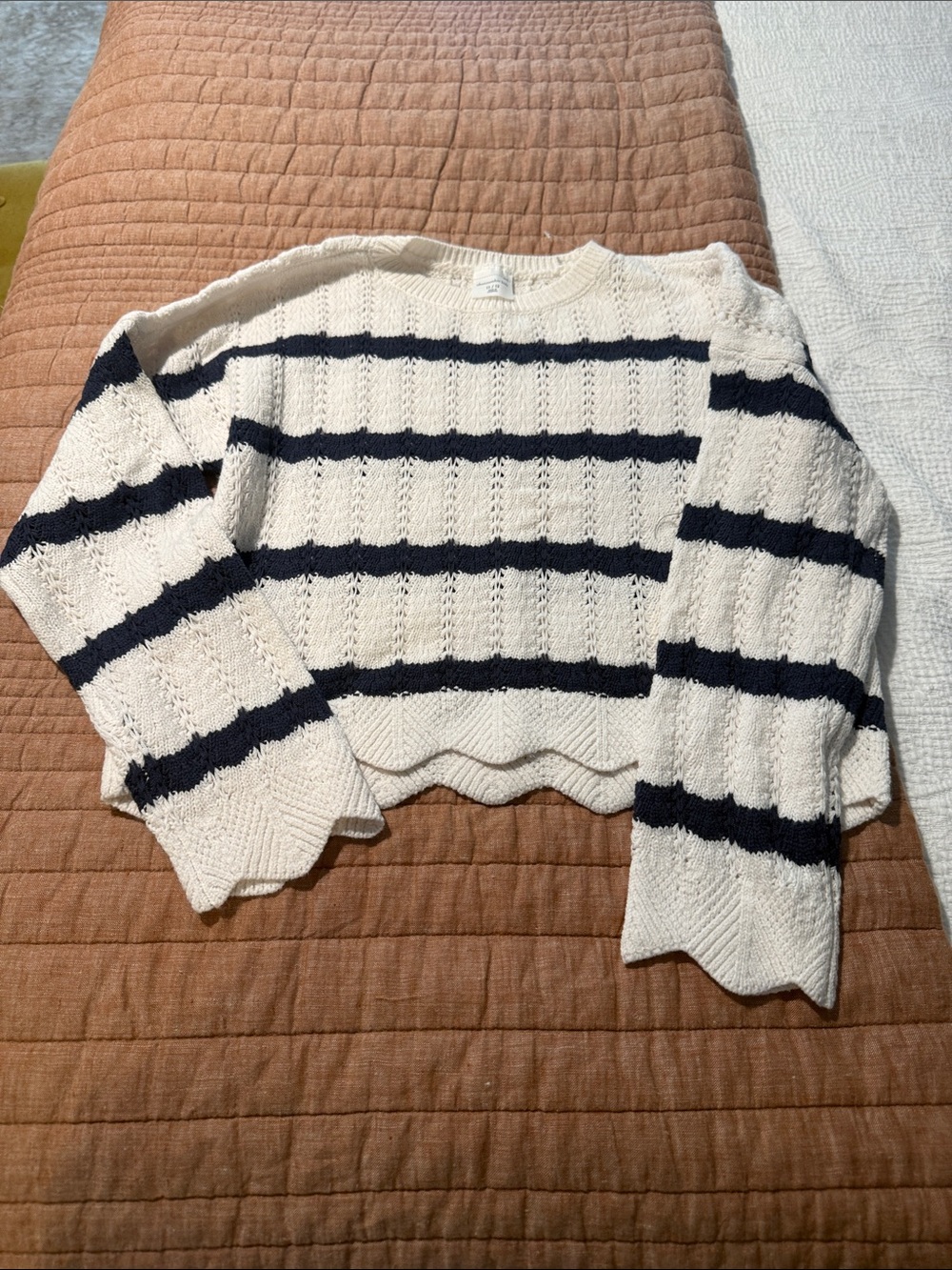 Never worn Abercrombie striped sweater